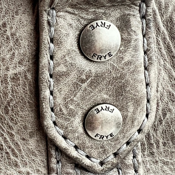 Frye Melissa grey Leather Distressed Shoulder bag - Picture 7 of 14